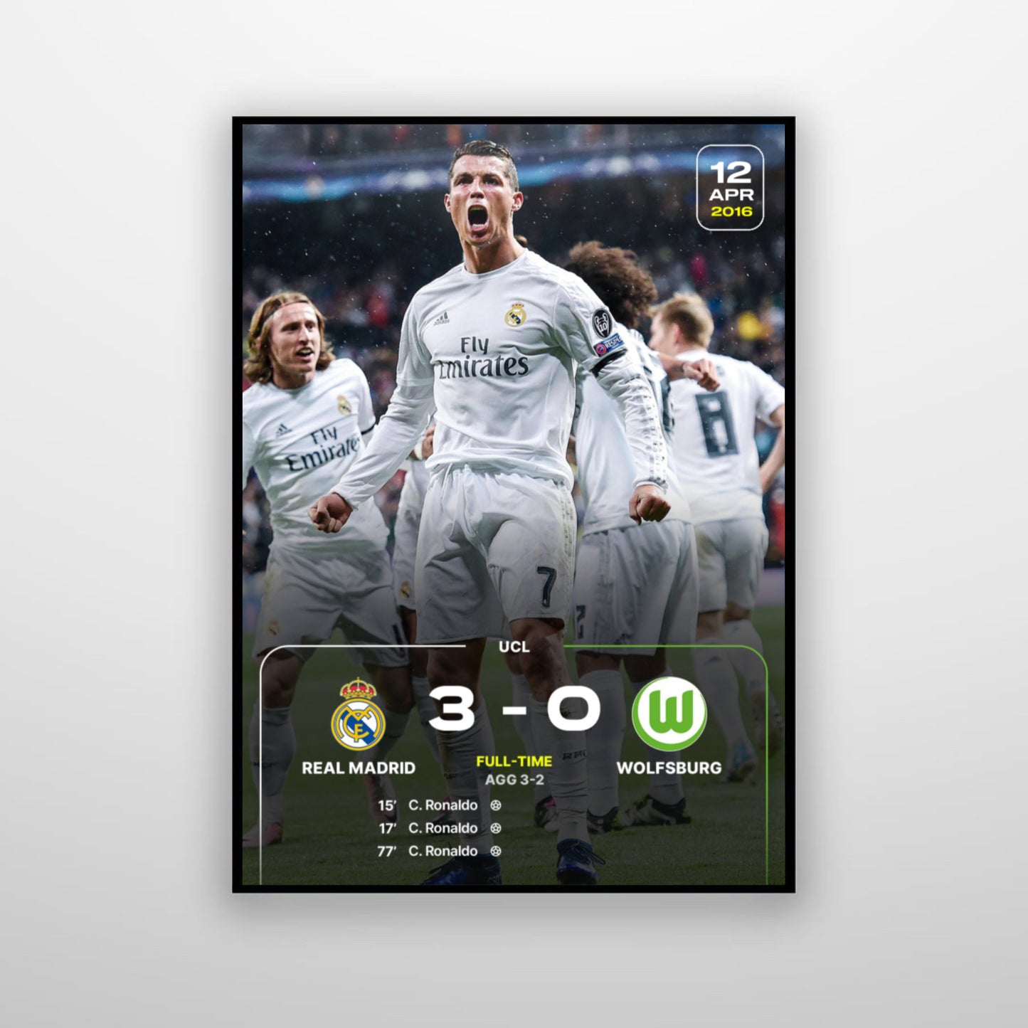 Real Madrid vs Wolfsburg ( 3-0 ) 2016